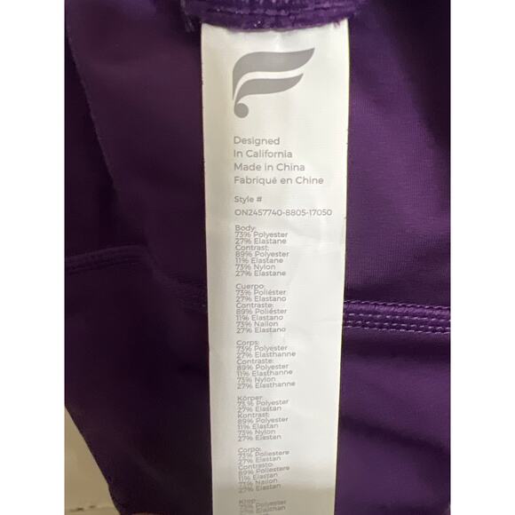 NWT Fabletics Motion365 size large dark purple racerback jumpsuit - Picture 5 of 5